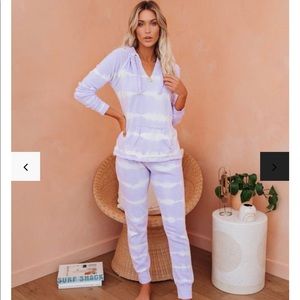 Vici saltwater cotton blend tie dye sweatsuit set